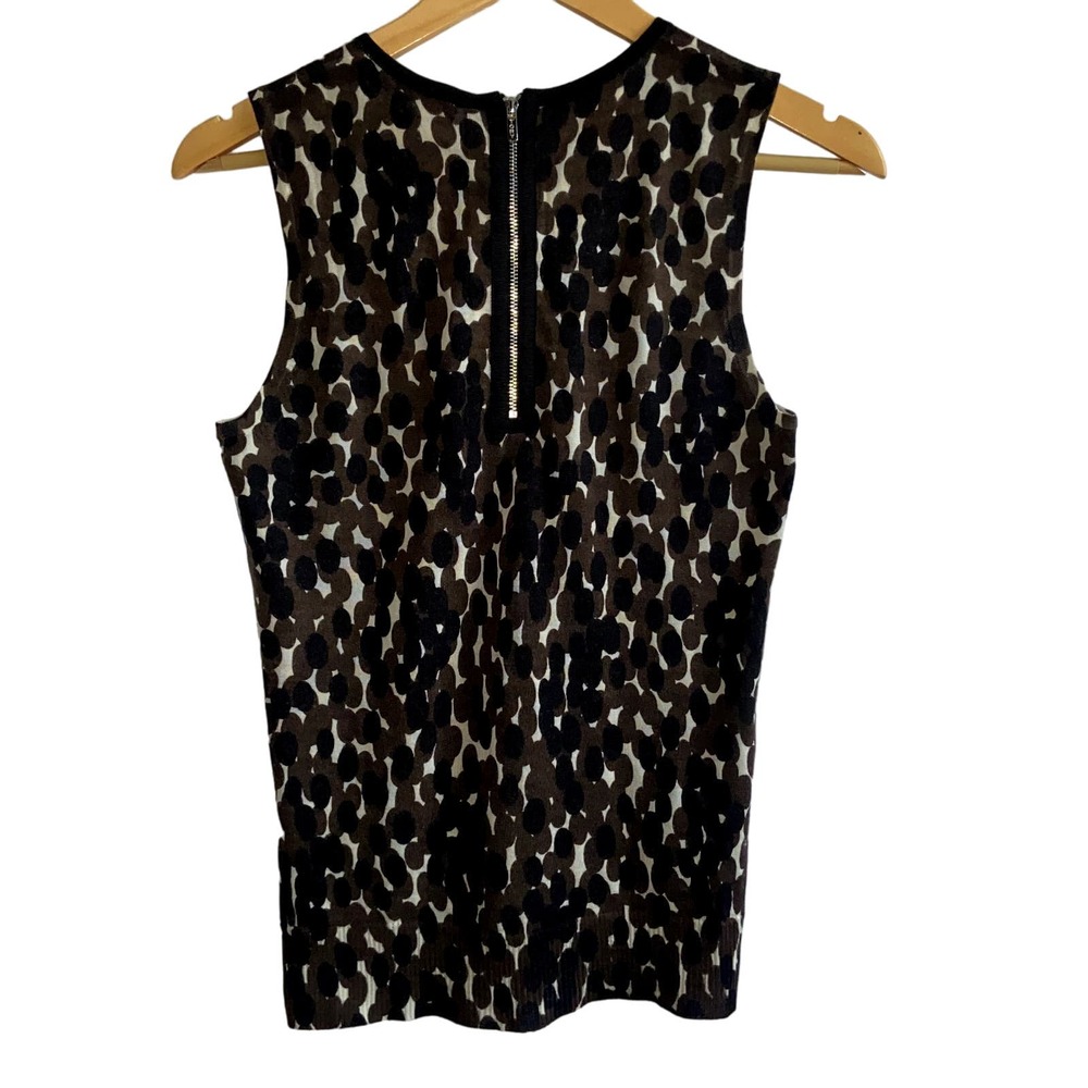 Tory Burch 100% Merino Wool Leopard Print Tank Top Size Small ! - Picture 4 of 5